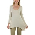thumbnail image 1 of ToBeInStyle Women's Classic Long Sleeve Longline Top, 1 of 7