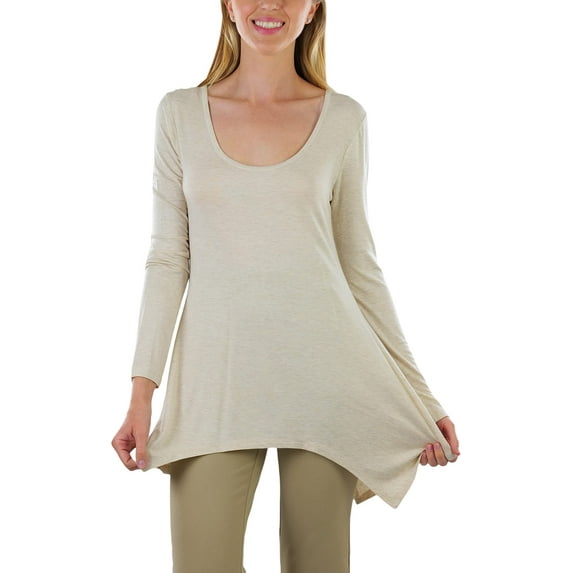 ToBeInStyle Women's Classic Long Sleeve Longline Top