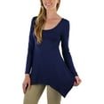 thumbnail image 1 of ToBeInStyle Women's Classic Long Sleeve Longline Top, 1 of 6