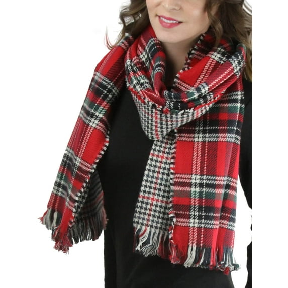 ToBeInStyle Women's Classic Plaid Blanket Scarf
