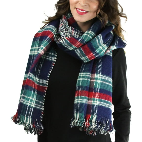 ToBeInStyle Women's Classic Plaid Blanket Scarf