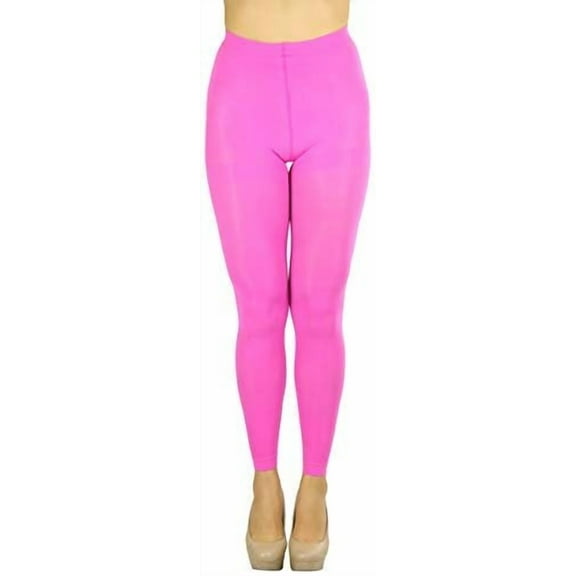 ToBeInStyle Women's Comfy Bold Color Footless Tights - Pink - One Size