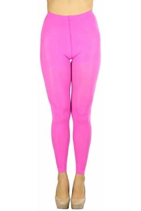 Women's Comfy Bold Color Footless Tights - Pink - One Size