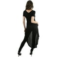 thumbnail image 1 of ToBeInStyle Women's Contemporary High-Low Longline Short Sleeve Tee, 1 of 3