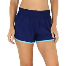 ToBeInStyle Women's Contrast Waistband Athletic Shorts
