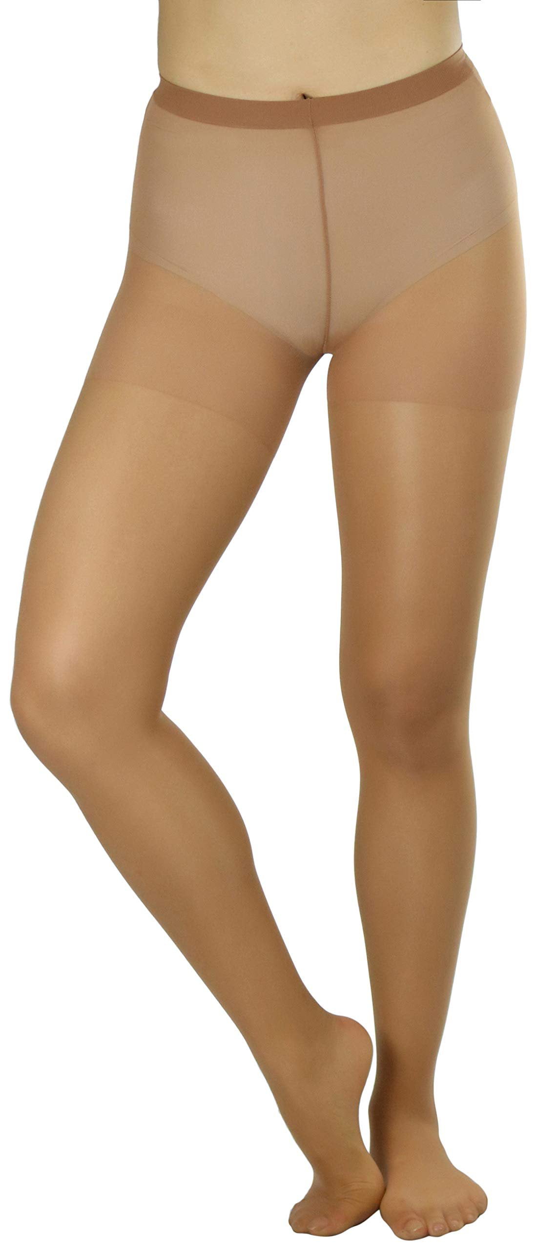 ToBeInStyle Women's Control Top Sheer Full Footed Panty Hose Hosiery  Stockings - NUDE 14 - One Size Regular 