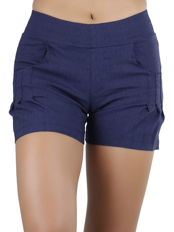 Women's Cotton-Blend Stretch Shorts
