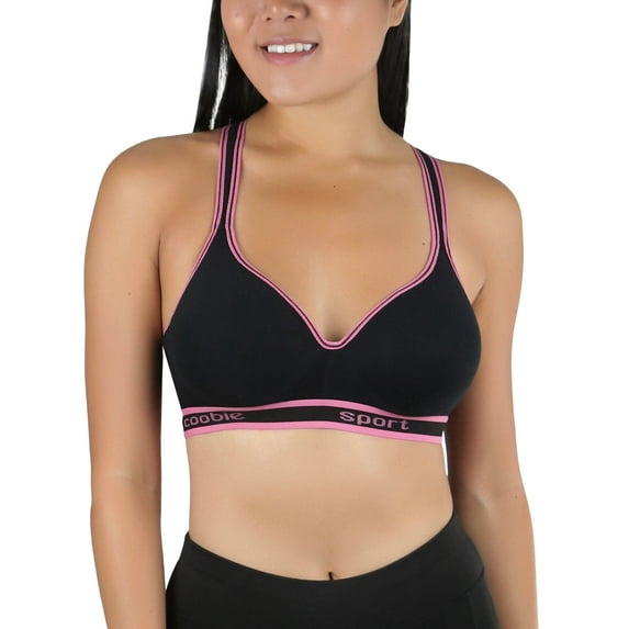 ToBeInStyle Women's Cotton Padded Racerback WireFree Sports Bra