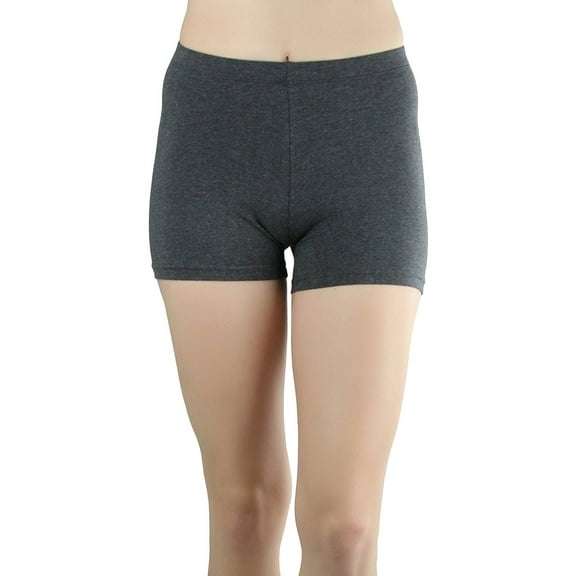 ToBeInStyle Women's Cotton-Spandex Blend 12" Outseam Shorts 2XL, Charcoal