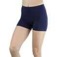 thumbnail image 1 of ToBeInStyle Women's Cotton-Spandex Blend 12" Outseam Shorts 3XL, Navy, 1 of 4