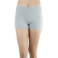 thumbnail image 1 of ToBeInStyle Women's Cotton-Spandex Blend 12" Outseam Shorts XL, Heather Grey, 1 of 4