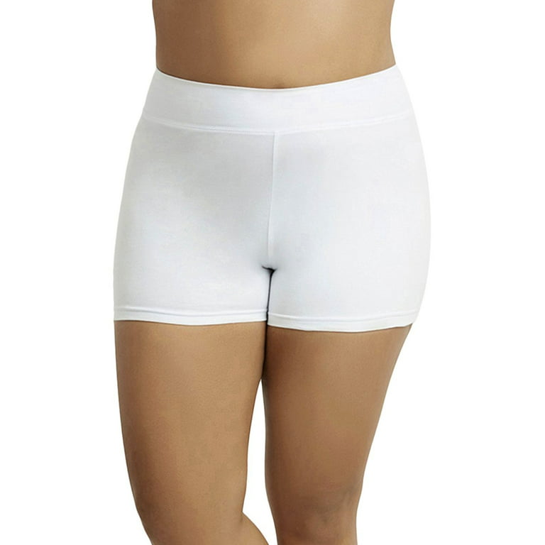 ToBeInStyle Women's Cotton-Spandex Blend 12 Outseam Shorts XL, White