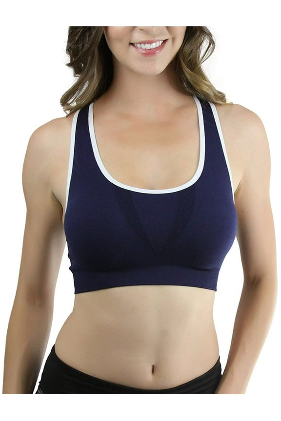 Women's Crossed Keyhole Back Sports Bra