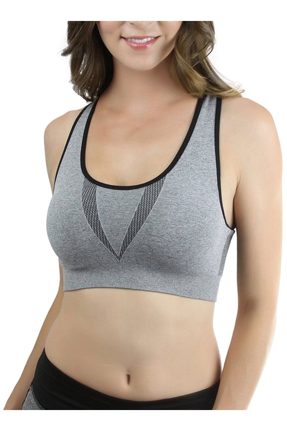 Women's Crossed Keyhole Back Sports Bra