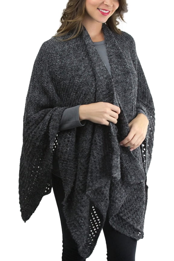 Women's Drape Ruana with Without Armholes