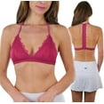 thumbnail image 1 of ToBeInStyle Women's Eyelet Lace T-Back Plunge Bralette, 1 of 6