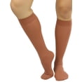 thumbnail image 1 of ToBeInStyle Women's Fashion Opaque Nylon Knee High Socks - Dark Skin, 1 of 6