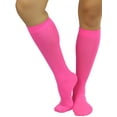 thumbnail image 1 of ToBeInStyle Women's Fashion Opaque Nylon Knee High Socks - Fuchsia, 1 of 7