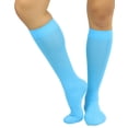 thumbnail image 1 of ToBeInStyle Women's Fashion Opaque Nylon Knee High Socks - Turquoise, 1 of 6