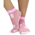 thumbnail image 1 of ToBeInStyle Women's Flower Design Sheer Anklet Fashion Socks - Neon Pink, 1 of 6