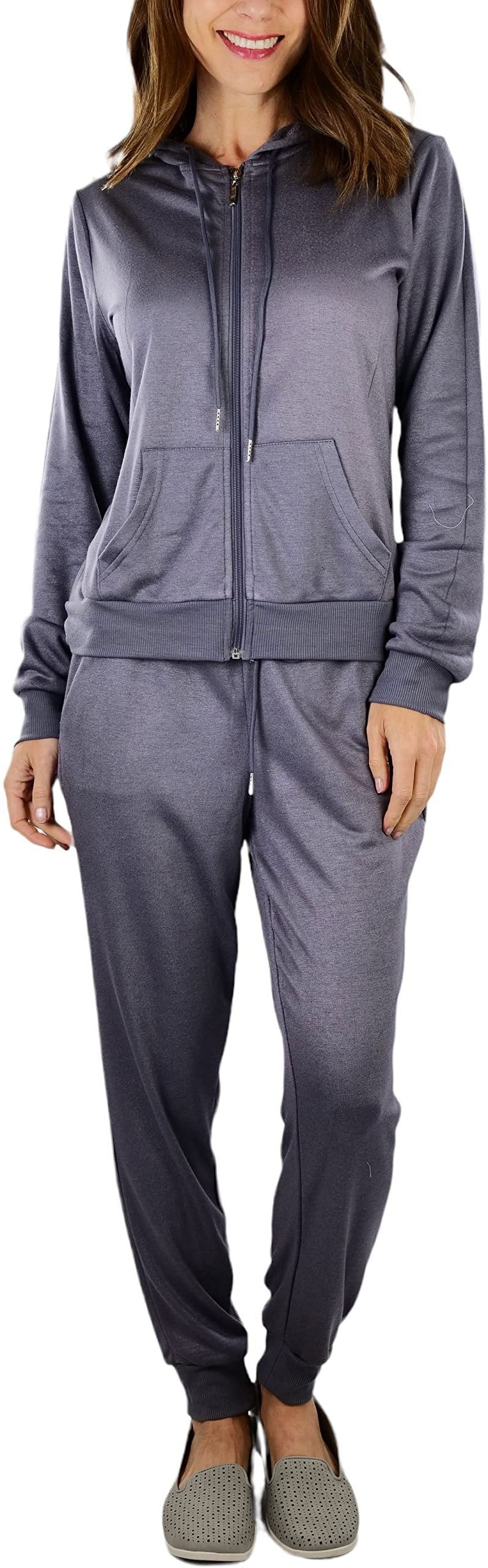 ToBeInStyle Women's French Terry Hoodie With Front Pouch - High-Low Hem, V-Neck, Contrast Lined Hood