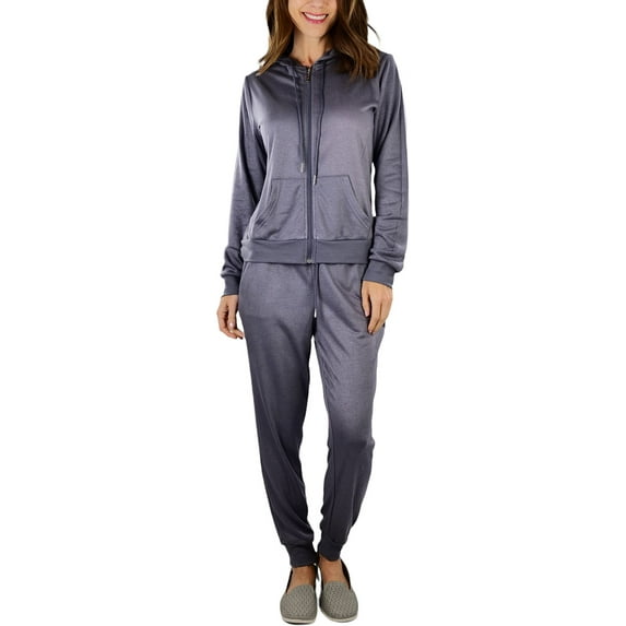 ToBeInStyle Women's French Terry Activewear Hooded Jacket & Pants