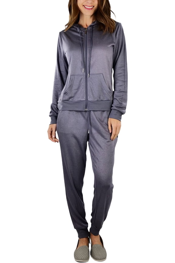 Women's French Terry Activewear Hooded Jacket & Pants