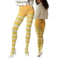 thumbnail image 1 of ToBeInStyle Women's Candy Corn Pattern Spandex Pantyhose Os Multicoloured, 1 of 6