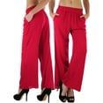 thumbnail image 1 of ToBeInStyle Women's Gauze Palazzo Crinkle Pants, 1 of 9