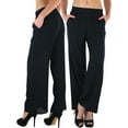 thumbnail image 1 of ToBeInStyle Women's Gauze Palazzo Crinkle Pants, 1 of 8