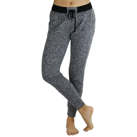 ToBeInStyle Women's Heathered French Terry Jogger Pants