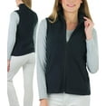 thumbnail image 1 of ToBeInStyle Women's High Collar Polar Fleece Sleeveless Jacket - Black - X-Large, 1 of 8