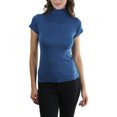 thumbnail image 1 of ToBeInStyle Women's High Neck Short Sleeved Top, 1 of 3