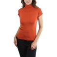 thumbnail image 1 of ToBeInStyle Women's High Neck Short Sleeved Top, 1 of 3