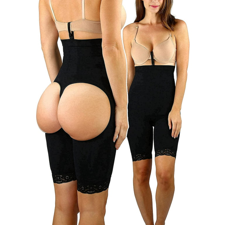 Diane & Geordi Open Bottom Butt Shaper Shorts –