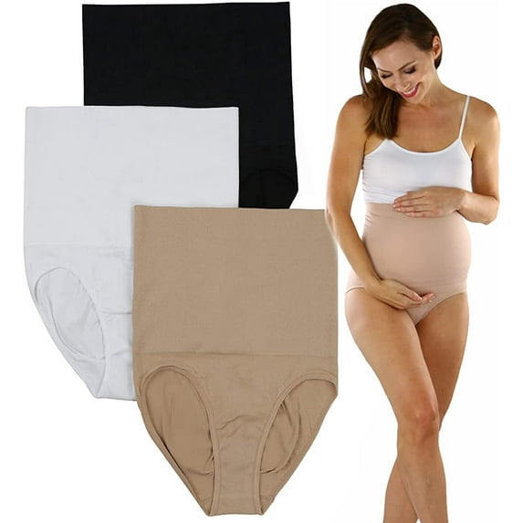 ToBeInStyle Women's High Waist Over The Bump Maternity Underwear