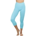 thumbnail image 1 of ToBeInStyle Women's High Waisted Seamless Capri Leggings - Aqua - One Size, 1 of 4