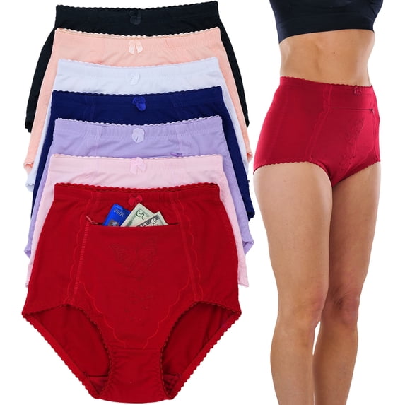 ToBeInStyle Women's Highwaisted Front Pocket Girdle - Double Flutter - 3XL