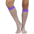 thumbnail image 1 of ToBeInStyle Women's Knee Hi Socks With Vertical Multicolor Honeycomb Pattern - One Size, 1 of 6