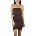 thumbnail image 1 of ToBeInStyle Women's Lightweight, Ruched Top, Ruffle Dress, 1 of 4