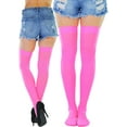 thumbnail image 1 of ToBeInStyle Women's Nylon Thigh High Schoolgirl Opaque Stockings - Doll Pink, 1 of 7