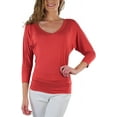 thumbnail image 1 of ToBeInStyle Women's Long Sleeve Dolman Top, 1 of 6