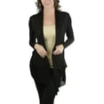 thumbnail image 1 of ToBeInStyle Women's Long Sleeve Open Front Lightweight Cardigan, 1 of 4