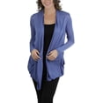 thumbnail image 1 of ToBeInStyle Women's Long Sleeve Open Front Lightweight Cardigan, 1 of 5