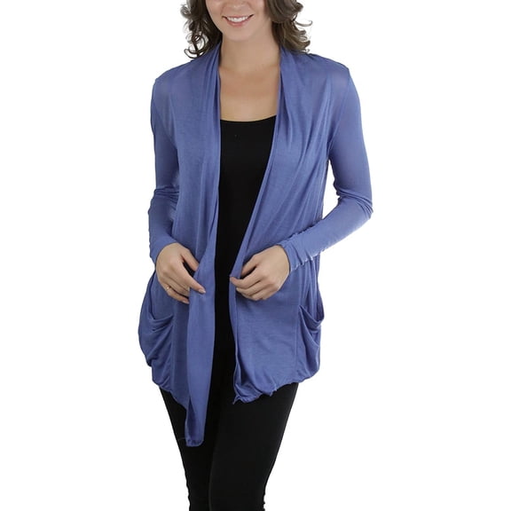 ToBeInStyle Women's Long Sleeve Open Front Lightweight Cardigan