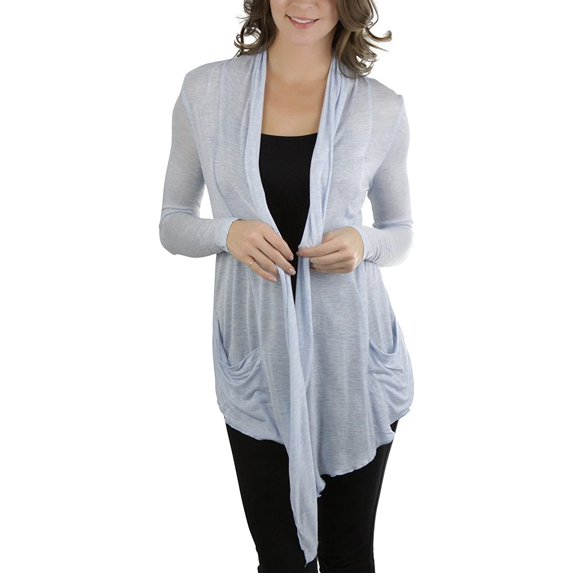 ToBeInStyle Women's Long Sleeve Open Front Lightweight Cardigan