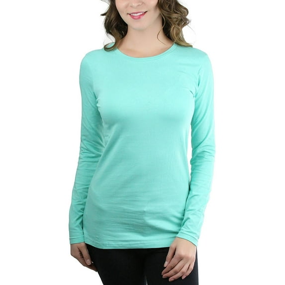 ToBeInStyle Women's Long Sleeve Round Crew Neck T-Shirt