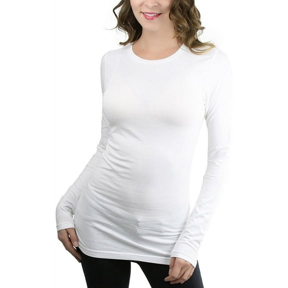 ToBeInStyle Women's Long Sleeve Round Crew Neck T-Shirt