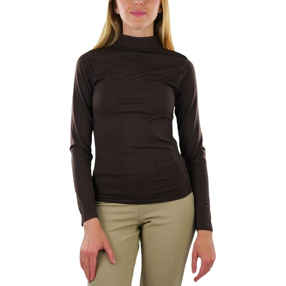 ToBeInStyle Women's Long Sleeve Turtleneck Top - Brown