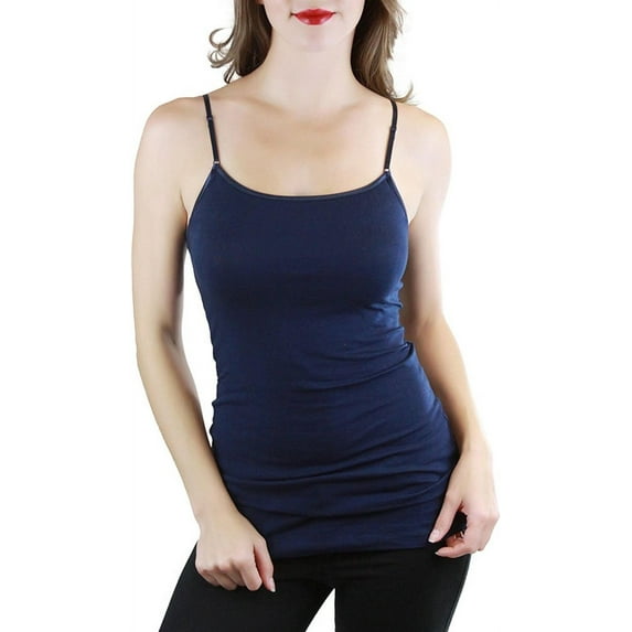 ToBeInStyle Women's Long Tank Top w/ Adjustable Spaghetti Straps